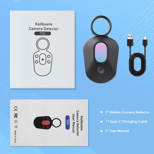 Hidden-Camera-Detectors [2025 Upgraded] Anti-Spy Anti-Bug Camera Detector Spy Camera Finder,720H Rechargeable Battery Infrared Scanning Portable for Travel,Hotel,Bathroom,Office,Car,AirBnb(1 Pack)