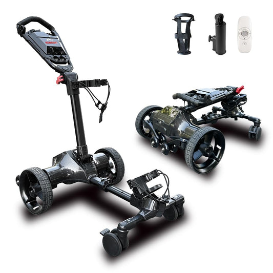 Icango caddy G3 Electric Golf cart,Electric Golf Caddy That Follows You，Anti-Tipping, 45H Battery, 3-Motion Folding Design, All-Terrain (App/Remote/Manual Control), Black
