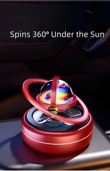 EAONITU Solar System Fidget Spinner, Lucky Car Automotive Dashboard Home Office Decoration Mother's Day Birthday Gift Exchange, Automatic Sun Powered Aroma Diffuser Perfume Not Included (Galaxy Black)