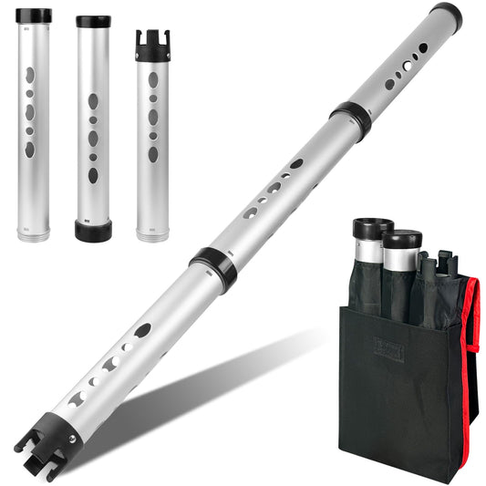 River Hill Golf Golf Ball Retriever, 3 Pieces Aluminum Alloy Picker Upper Tube w/Storage Bag, 25 Golf Balls Shagger Grabber, 41.3 Inch Ball Collector, Pickup Tool Device