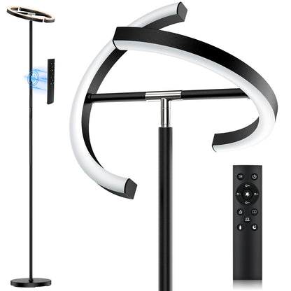Floor Lamps for Living Room,SIBRILLE Modern Stepless Dimmable Standing Lamp 3000-6000K,22W LED Rotatable Reading Standing Light,Touch&Remote Control Uplighter Floor Lamp for Living Room Bedroom Office