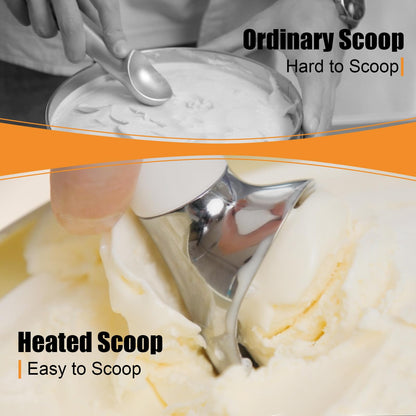 Dalicode Heated Ice Cream Scoop – Electric Scooper for Hard Ice Cream and Desserts, Handheld Heating Up to 158°F, Rechargeable with LED Display, Easy to Clean, Ideal Summer Gift