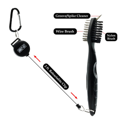 Golf-EZ Golf Essentials Kit | Must Have Golf Accessories - Golf Water Brush, Golf Towel, Golf Club Brush, Golf Ball Marker, Divot Repair Tool, Golf Ball & Golf Tee Holder, Golf Gifts for Men