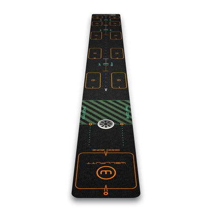 WELLPUTT - Golf Putting Training Mat - 10ft First