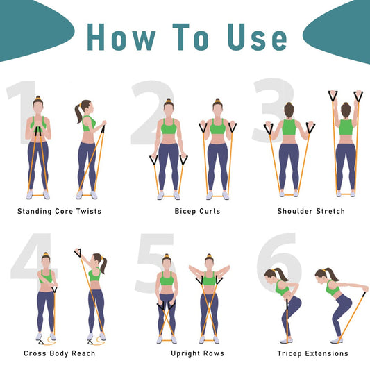 Resistance Bands with Handles for Resistance Training, Physical Therapy and Home Workouts - 30lbs