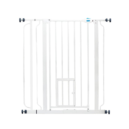 Carlson Extra Tall Walk Through Pet Gate with Small Pet Door, Includes 4-Inch Extension Kit, 4 Pack Pressure Mount Kit and 4 Pack Wall Mount Kit