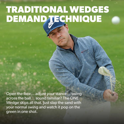 Performance Golf ONE Wedge | Accelerates The Club Through Any Lie | Solid Shots | No Chunking | Gets You On The Green in One Shot (56 Degrees, Right)
