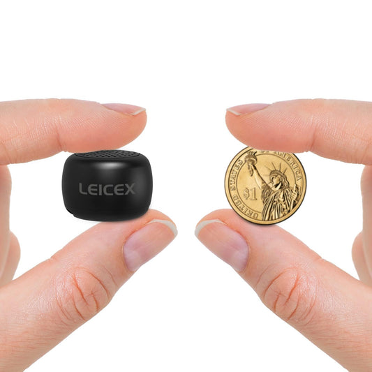 LEICEX Mini Bluetooth Speaker, Small Tiny Portable Bluetooth 5.0 Speakers Perfect for Outdoor Indoor(Black)