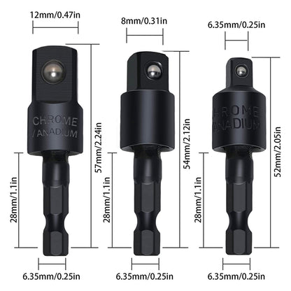 17Pcs Flexible Drill Bit Extension, Include 3Pcs Rotatable Socket Adapter 2Pcs Hex Shank 105° Right Angle Drill Attachment 10 Short Screwdriver Bits 90° Angled Bits and Bendable Drill Bit Extension