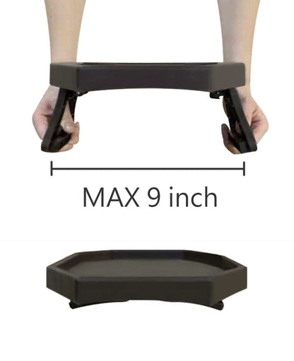 Xchouxer Sofa Arm Clip Table, Armrest Tray Table, Drinks/Remote Control/Snacks Holder, 9 in x 12.3 in x 4.5 in … (Cherry Brown)