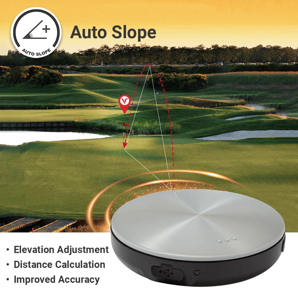 Voice Caddie VC4 Golf GPS Rangefinder | Voice Output of Distance Multiple Languages | Auto-Slope | Front, Middle, Back Active Green Info | Over 40,000 Courses Worldwide | 8 Hours Battery Life