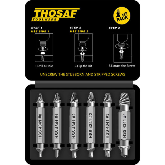 Gifts for Men,Damaged Screw Extractor Set-Father's Day Gifts from Wife Daughter Son,Mens Gifts,Husband,Stripped Screws Nuts & Bolts Drill Bit Tools for Easy Removal of Rusty Broken Hardware Gifts