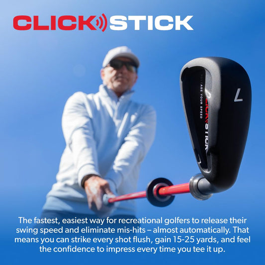 Performance Golf Click Stick - Swing Trainer for Automatic Release I Auditory Feedback I Core Golf Swing Mechanics Improvement (Standard Flex, Right)