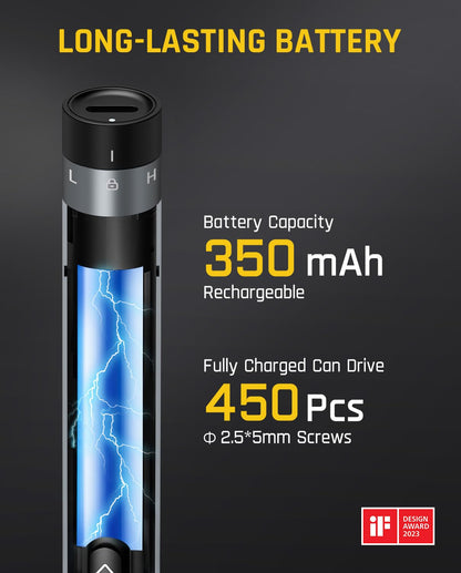 Fanttik E1 Max 3.7V Electric Screwdriver, Mini Precision Screwdriver Set, 50 Magnetic Bits, Magnetic Storage, 5/32‘’Hex, Repair Tool Kit for Electronics Phone Camera Laptop Watch (Grey)
