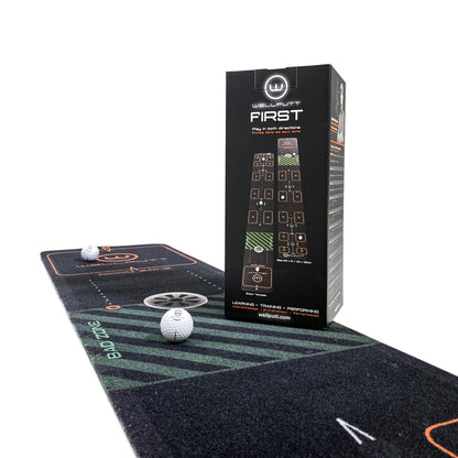 WELLPUTT - Golf Putting Training Mat - 10ft First