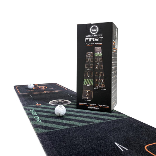 WELLPUTT - Golf Putting Training Mat - 10ft First