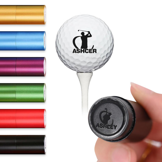 Terwex Custom Golf Ball Stamp, Personalized Golf Ball Stamp Markers with Ink, Create Your Unique Mark on Golf Balls, Waterproof Golf Ball Stamper Marking, Golf Gift Golf Accessories for Men Father