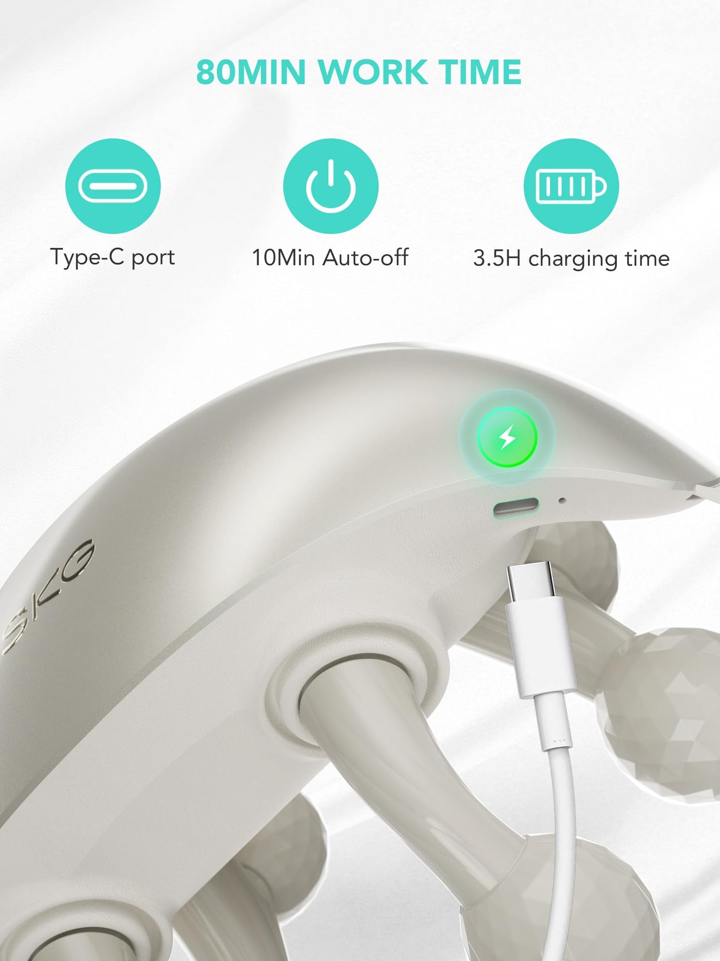 SKG Neck Massager for Pain Relief Deep Tissue FSA HSA Eligible Shiatsu Cordless Massager with Heat Neck and Shoulder Massage Mother Day Gift H7 Ultra