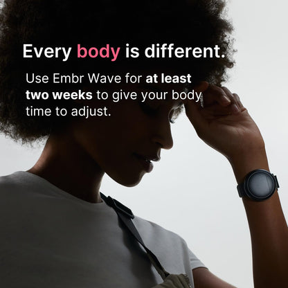 Embr Wave Cooling Bracelet - Warming Bracelet - Personalized Thermal Relief - Manage Hot Flashes, Night Sweats, Sleep, Tension - FSA HSA Eligible - Clinically Proven - Rechargeable - Black