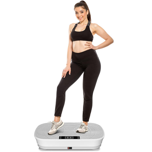 Vibration Plate Exercise Machine for Lymphatic Drainage - 400LBS Capacity Whole Body Vibration Platform with 99 Speeds & Bluetooth Music, Home Gym Equipment for Weight Loss & Fitness