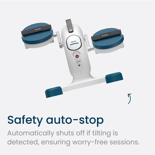 PhysioPedal® Arm & Leg Pedal Exerciser, Dual Mode, 8 Motorized Speeds, 8 Adjustable Resistance Levels, LED Display, Magnetic Remote, Low-Impact Exercise for Joint Health & Mobility
