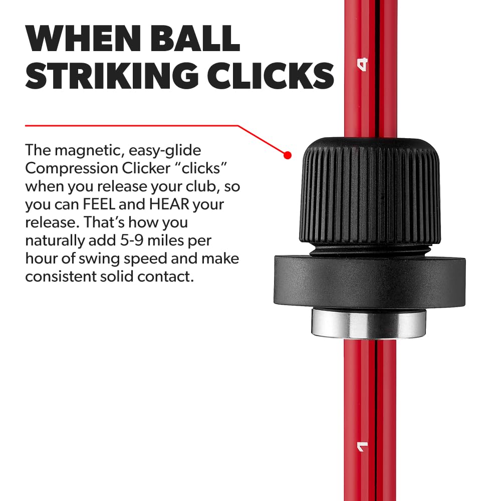 Performance Golf Click Stick - Swing Trainer for Automatic Release I Auditory Feedback I Core Golf Swing Mechanics Improvement (Standard Flex, Right)