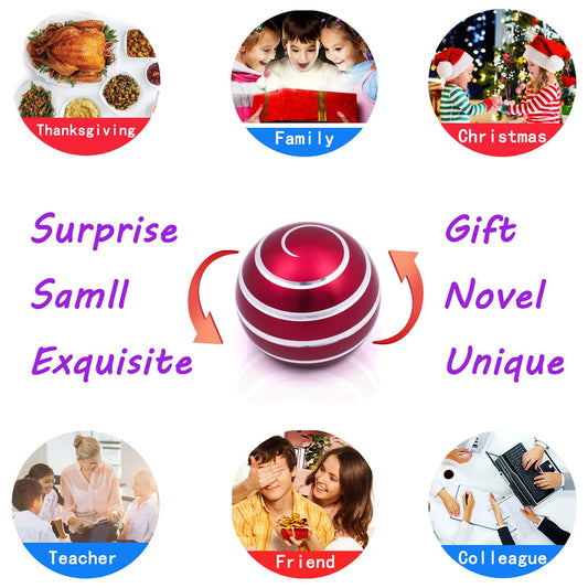 Desk-Kinetic-Toys Cool-Gadgets for Fidget: Cool-Stuff-Thing Game Toy for Adult Teen Children Kid, Stress Relief Optical-Illusion Gifts for Office School Home Man Women Christmas Spinning 180 Seconds