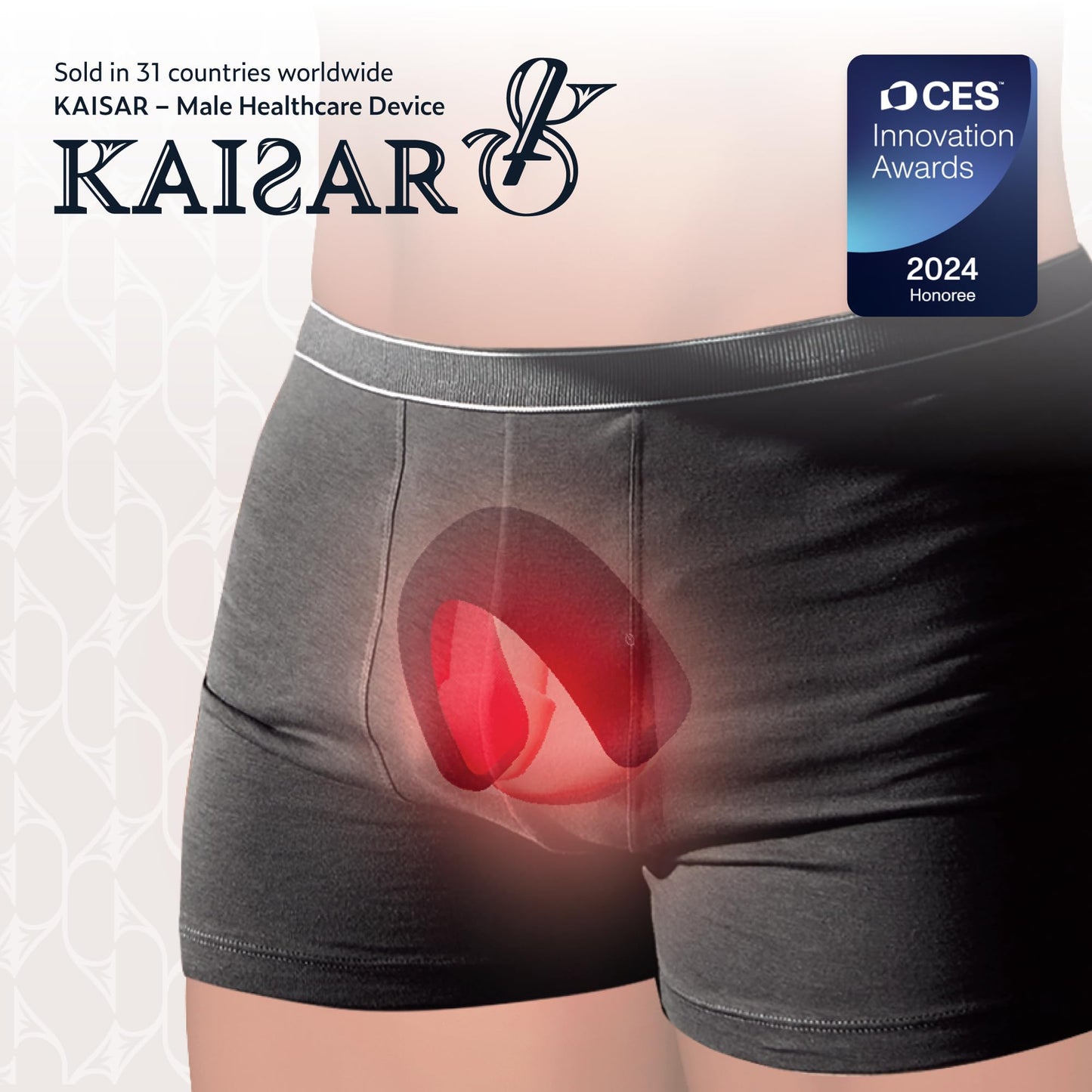 KAISAR Male Urinary Wearable Device Using red Light and Near-Infrared Light