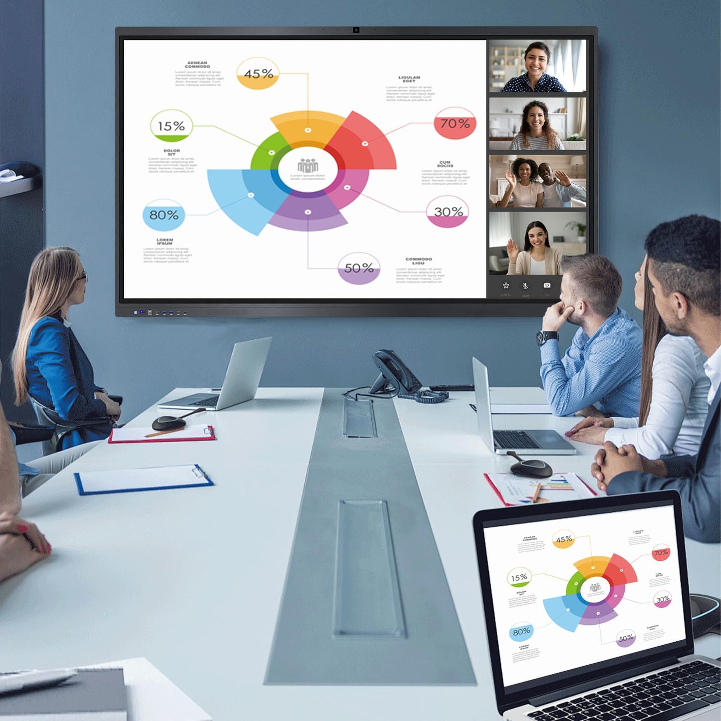 Smart Board,55" Smart Board for Classroom Office Home, 4K UHD Touch Screen Open Dual System Smart Whiteboard,Digital whiteboard with 48MP HD Camera(Board+Wall Mount Included)
