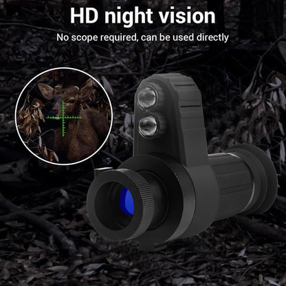 Head-Mounted Night Vision Monocular Goggles with Elastic Head Strap, Default 7X Magnification, NVG Visual Distance 350M with Riflescope 1.54 in HD Screen, Rechargeable for Hunting Camping Surveillance