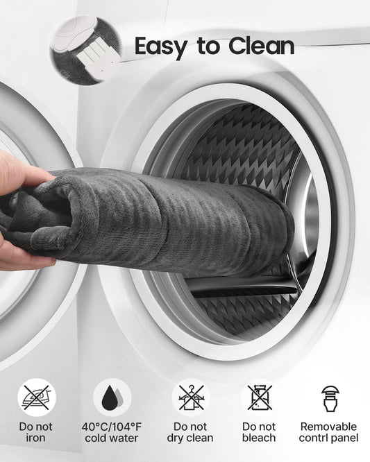 Electric Heating Pad for Back Pain Relief, RENPHO Mothers Day Gifts, Birthday Gifts for Women Men Mom Dad, FSA HSA Eligible, Heat Pad for Neck and shoulders, Fast Heating, 24"x33", ETL Certified, Gray