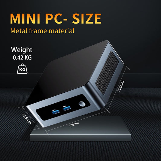Binxarn MN56 Mini PC AMD Ryzen 5 5600H(6C/12T, up to 4.2 GHz), 16GB RAM 512GB PCIe3.0 Fast SSD Storage, Support Wi-Fi 6/ BT5.2 Dual HD, Small Micro Desktop Computer, Type-C, USB3.0,for Home Office