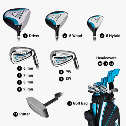 Callaway Women's Strata Plus Complete Golf Set (14-Piece, Right Hand, Teal)