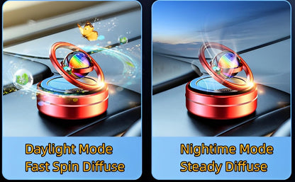 EAONITU Solar System Fidget Spinner, Lucky Car Automotive Dashboard Home Office Decoration Mother's Day Birthday Gift Exchange, Automatic Sun Powered Aroma Diffuser Perfume Not Included (Galaxy Black)