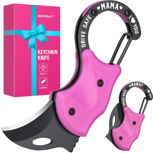 OOPERAY Gifts for Mom, Mothers Day Gadgets Gifts for Mom Wife, Mothers Day Birthday for Women Her Wife, Small Pocket Knife, Christmas Stocking Stuffers for Women, EDC Keychain Box Cutter