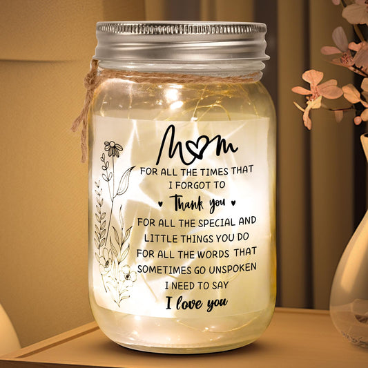 KUCHEY Mothers Day Gifts for Mom from Daughter Son, Mason Jar Night Lights, Birthday Gifts for Mom, Home Decorations Night