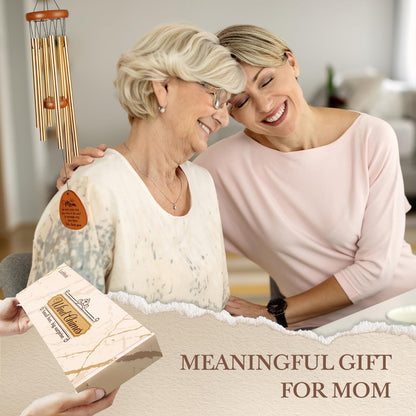Leebbsin Gifts for Mom, Moms Wind Chimes, Mother's Day Best Gift for Mom, Mother Birthday Gift from Daughter Son, Love Reminder Gifts for Birthday Thanksgiving Christmas