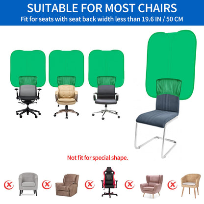 Green Screen Chair,Green Screen Background 40IN,Pop Up Portable Chromakey Backdrop with Stand,Collapsible Attachable Panel for Photo and Video Shooting, Live Streaming,Zoom,Gaming