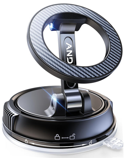 Car Phone Holder for Magsafe [78+LBS Strongest Suction & 2400gf Strongest Magnetic] 360° Adjustable Car Phone Mount, Phone Holders for Your Car for iPhone 16 Pro Max 15 14 13 12 Plus (Carbon Fiber)