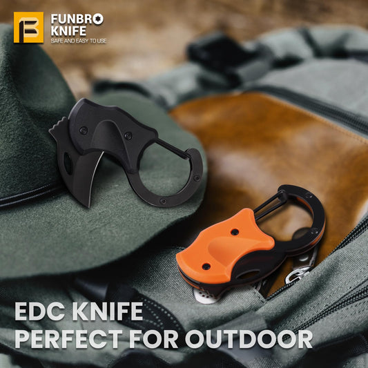 FUNBRO Small Pocket Knife Gift for Men, Keychain Box Cutter with 1.34inch Blade, Mini Folding Knives EDC Gadgets for Everyday Carry, Stocking Stuffers Gift for Adults Men Him