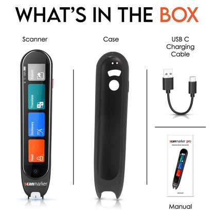 Scanmarker Pro | Translation Pen & Reading Pen for Kids & Adults | Assistive Tool & Language Translator Device for Dyslexia, Reading Support & Language Learners | Translator Pen for 100 Languages