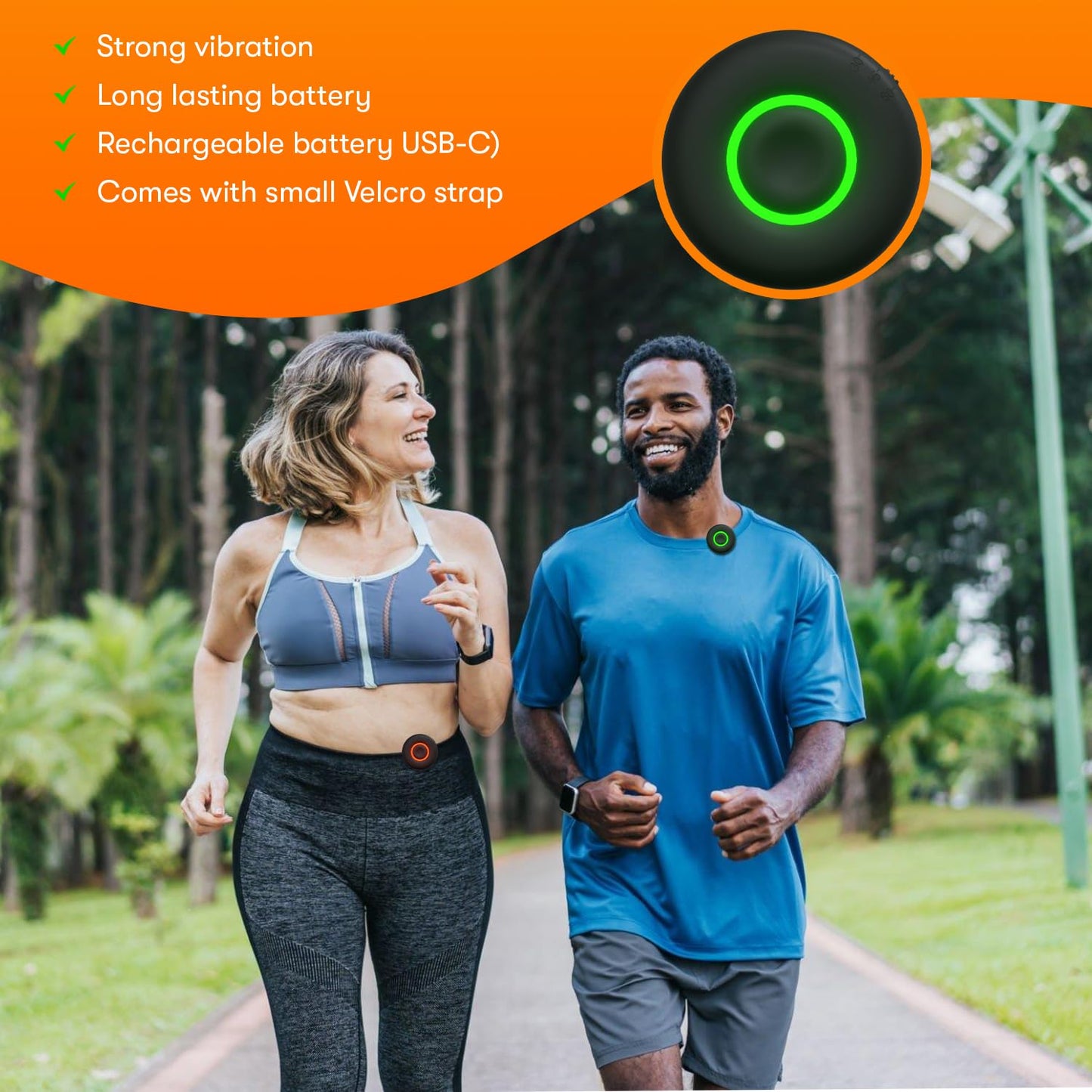 Time Me Rest Time Fitness Timer - Countdown Gym Timer and Stopwatch, Vibrating, Compact Design, Rechargeable Battery
