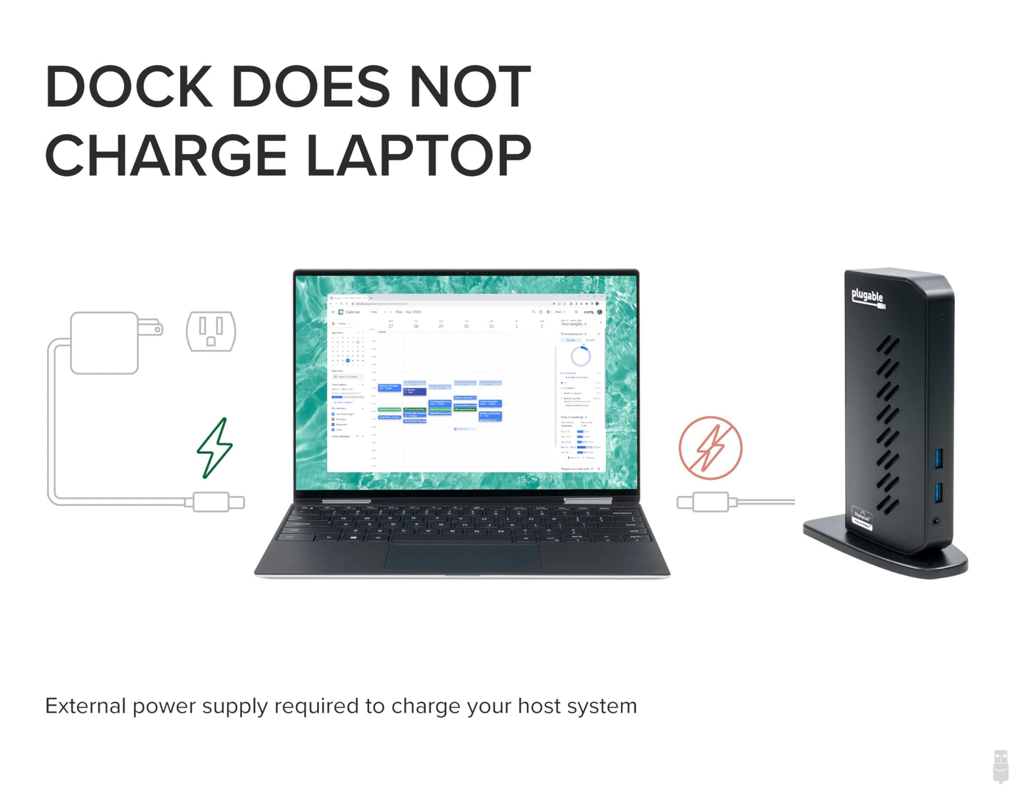 Plugable USB 3.0 and USB-C Universal Laptop Docking Station with 2 HDMI Ports for Windows, Mac, and ChromeOS (Gigabit Ethernet, Audio)