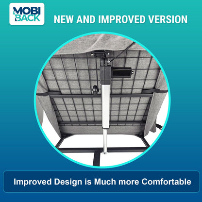 Electric Lifting Backrest for Bed by Mobi-Back, Medical Back Pillow with Electric Pump System, Electric Lifting Bed Backrest, Used by Pregnant Women, Elderly for Sit-Up In Bed - Gen 2.