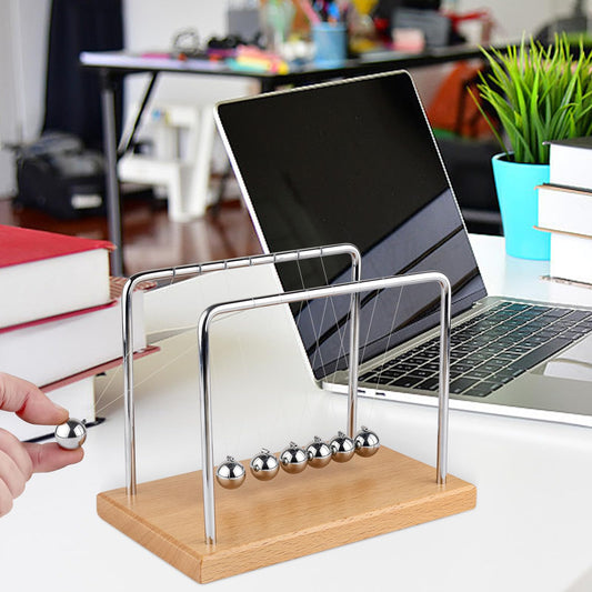 Smilesorg Newton's Cradle Balance Balls Fascinating Physics Gadget for Home and Office 7 Beads
