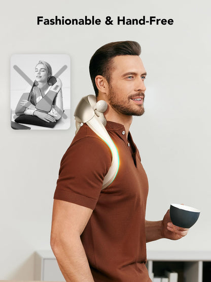 SKG Neck Massager for Pain Relief Deep Tissue FSA HSA Eligible Shiatsu Cordless Massager with Heat Neck and Shoulder Massage Mother Day Gift H7 Ultra