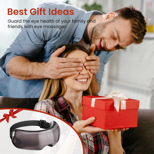 NOWWISH Mothers Day Gifts, Smart Eye Massager with Heat & Bluetooth Music for Reduce Eye Strain, Headache and Migraine Relief, Improve Sleep - Gifts for Women Men