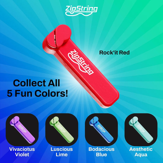ZipString Original - As Seen on Shark Tank - Classic ZipString Rope Launcher Toy, Perfect for Kids & Adults - Fly a String Loop in The Air for Endless Tricks & Fun, Wonderment Awaits, Rock'it Red