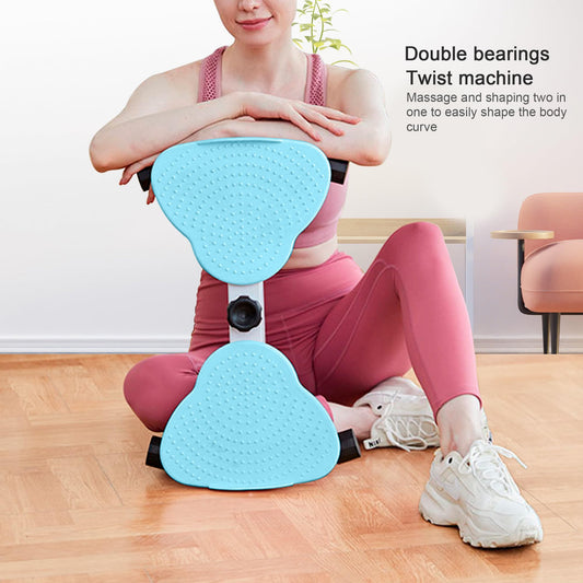 Sttlejura Waist Twist Workout Machine, Ab Machine with 300 lbs Weight for Slim Waist and Core Ab Exercise Foot Massage and Weight Loss, Noiseless Home Gym Exercise Equipment for Women Men(Pink)