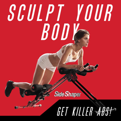 Side Shaper by 5 Mins Shaper - Ab Workout Equipment, Portable Ab Machine, Core Max Work Out Trainer Muscle Toning Device - Body Toner Exercise/Adjustable Workout Fitness Cruncher (Pro)